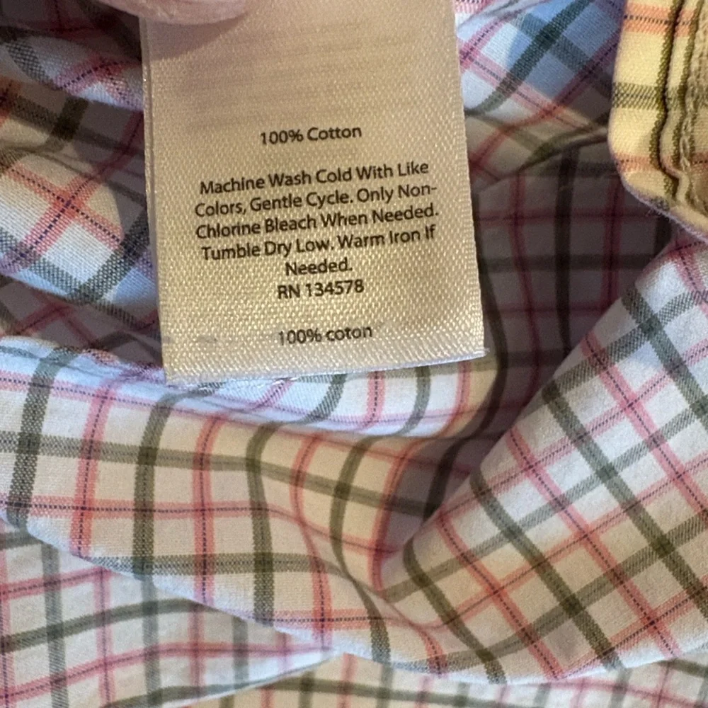 Vineyard Vines Pink and Green Plaid Shirt - Picture 5 of 5